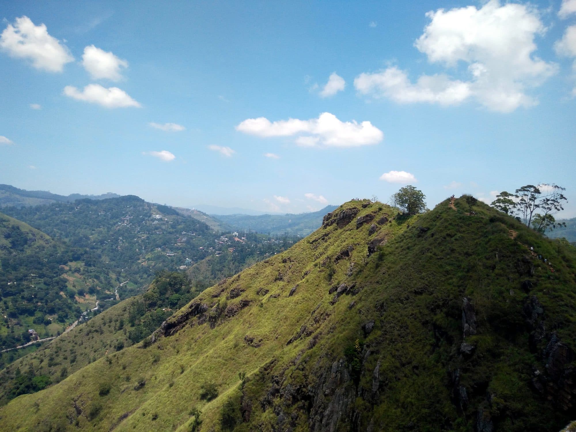 The grassy ridge of Little Adam’s Peak above Ella