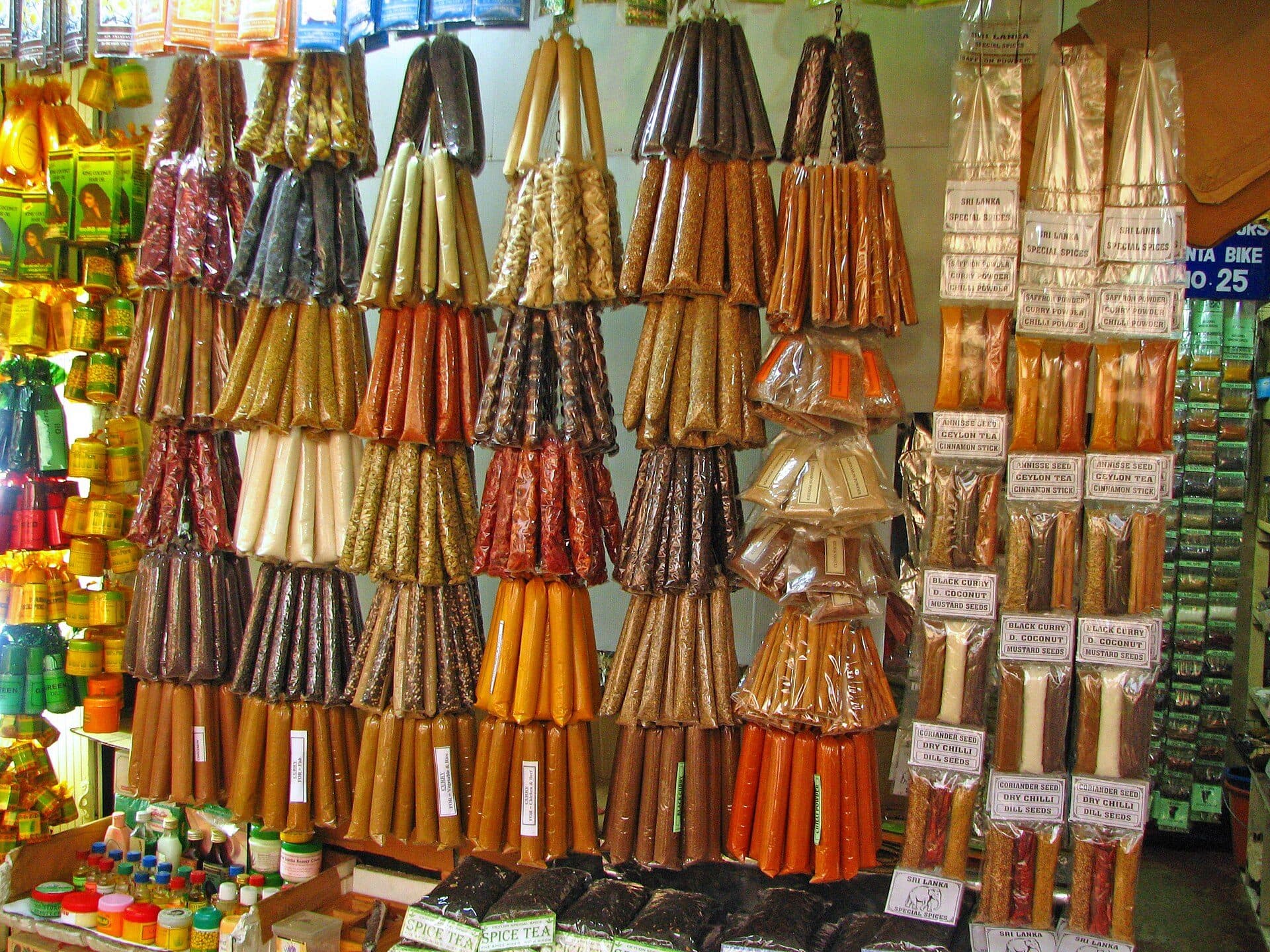 Spices at a market
